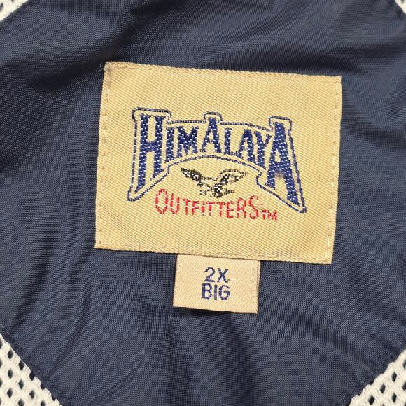 Himalaya Outfitters Blue Navy Jacket Nylon Windbreaker Full Zip Mens Size 2X Big - Picture 4 of 10